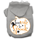 Halloween Pet Dog & Cat Hoodie Screen Printed, "Too Cute To Spook"