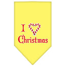 Christmas Pet and Dog Bandana Screen Printed, "I Heart Christmas"