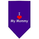 Pet and Dog Bandana Screen Printed, "I Love My Mommy"