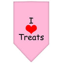 Pet and Dog Bandana Screen Printed, "I Love Treats"