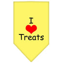 Pet and Dog Bandana Screen Printed, "I Love Treats"