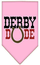 Pet and Dog Bandana Screen Printed, "Derby Dude"