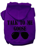 Pet Dog & Cat Hoodie Screen Printed, "Talk To Me Goose"