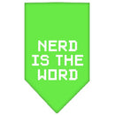 Pet and Dog Bandana Screen Printed, "Nerd Is The Word"