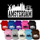 Pet, Dog & Cat Hoodie Screen Printed, "Amsterdam Skyline"