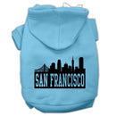 Pet Dog & Cat Hoodie Screen Printed, "San Francisco Skyline"