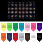 Pet and Dog Bandana Rhinestone, "British Flag"