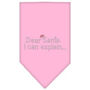 Christmas Pet and Dog Bandana Rhinestone, "Dear Santa, I Can Explain"
