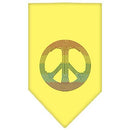 Pet and Dog Bandana Rhinestone, "Rainbow Peace Sign"