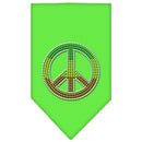 Pet and Dog Bandana Rhinestone, "Rasta Peace Sign"