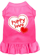 Pet Dog & Cat Dress Screen Printed, "Puppy Love"