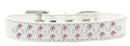 Dog, Puppy & Pet Fashion  Collar, "Pearl and Light Pink Crystal Rimsets Sprinkles"