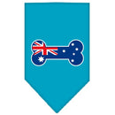 Pet and Dog Bandana Screen Printed, "Bone Shaped Australian Flag"