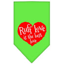 Pet and Dog Bandana Screen Printed, "Ruff Love"