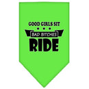 Pet and Dog Bandana Screen Printed, "Bitches Ride"