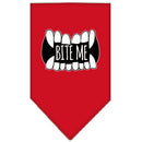 Pet and Dog Bandana Screen Printed, "Bite Me"