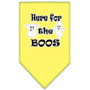 Halloween Pet and Dog Bandana Screen Printed, "Here For The Boos"