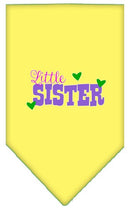 Pet and Dog Bandana Screen Printed, "Little Sister"