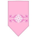 Christmas Pet and Dog Bandana Screen Printed, "Pink Snowflake Swirls"