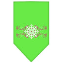 Christmas Pet and Dog Bandana Screen Printed, "Pink Snowflake Swirls"