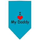 Pet and Dog Bandana Screen Printed, "I Love My Daddy"