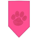 Pet and Dog Bandana Rhinestone, "Paw Red"