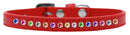 Dog, Puppy & Pet Fashion  Collar, "One Row Confetti Crystal Rimsets"