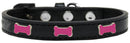 Dog, Puppy & Pet Widget Fashion Collar, "Pink Bone"