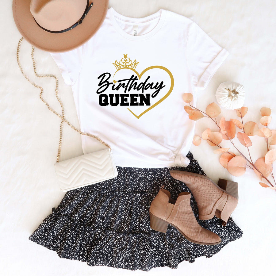 Birthday Queen shirt 100% Cotton T-shirt High Quality