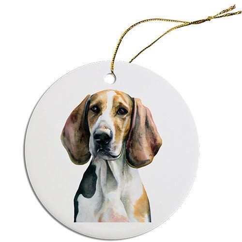 Dog Breed Specific Round Christmas Ornament, 
