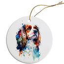 Dog Breed Specific Round Christmas Ornament, "Cavalier King Charles Spaniel"