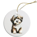 Dog Breed Specific Round Christmas Ornament, "Havanese"
