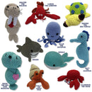 Knit Knacks Organic Cotton Pet & Dog Toys, "Ocean Buddies Group"