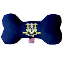 Pet & Dog Plush Bone Toys, "Connecticut State Options" (Available in different pattern options)