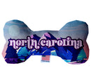 Pet & Dog Plush Bone Toys, "North Carolina Mountains" (Set 1 of 2 North Carolina State Toy Options, available in different pattern options!)