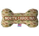 Pet & Dog Plush Bone Toys, "North Carolina Mountains" (Set 1 of 2 North Carolina State Toy Options, available in different pattern options!)