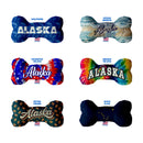 Pet & Dog Plush Bone Toys, "Alaskan Coast" (Set 1 of 2 Alaska State Toy Options, available in different pattern options!)