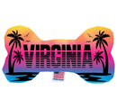 Pet & Dog Plush Bone Toys, "Virginia Coast" (Set 2 of 2 Virginia State Toy Options, available in different pattern options!)