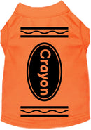 Halloween Dog Shirt for Pets 20-115 Pounds, "Crayon"