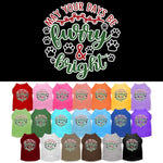 Christmas Dog Shirt for Pets 20-115 Pounds, "Furry & Bright"