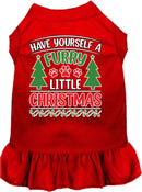 Christmas Pet, Dog and Cat Dress Screen Printed, "Have Yourself A Furry Little Christmas"