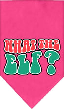 Christmas Pet and Dog Bandana Screen Printed, "What The Elf"