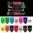Christmas Pet and Dog Bandana Screen Printed, "He's Making A List, I've Eaten It Twice"