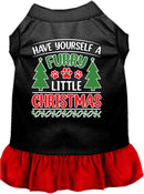 Christmas Pet, Dog and Cat Dress Screen Printed, "Have Yourself A Furry Little Christmas"