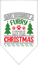 Christmas Pet and Dog Bandana Screen Printed, "Have Yourself A Furry Little Christmas"
