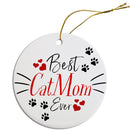 Holiday Fun Christmas Ornaments "Best Dog Mom Ever, Best Cat Mom Ever, Best Dog Dad Ever, or Best Cat Dad Ever"