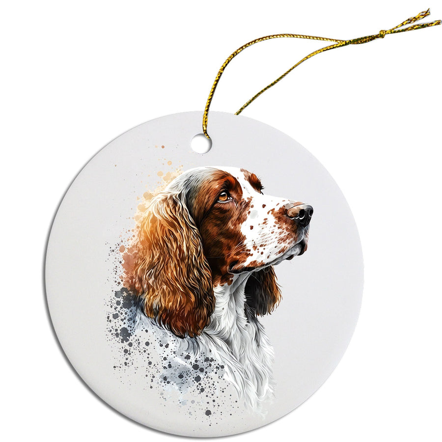 Dog Breed Specific Round Christmas Ornament, 