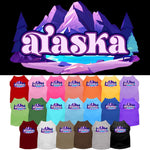 Pet Dog & Cat Screen Printed Shirt, "Alaska Alpine Pawscape"