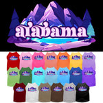 Pet Dog & Cat Screen Printed Shirt, "Alabama Alpine Pawscape"