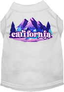 Pet Dog & Cat Screen Printed Shirt, "California Alpine Pawscape"